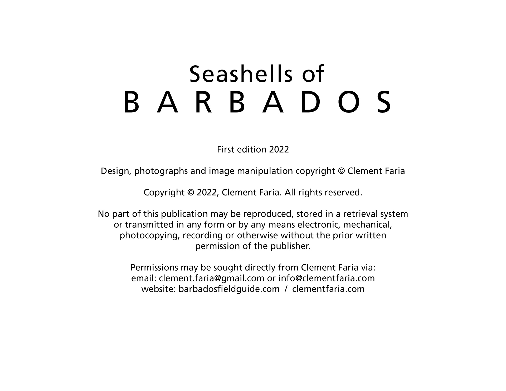 Seashells of Barbados by Clement Faria